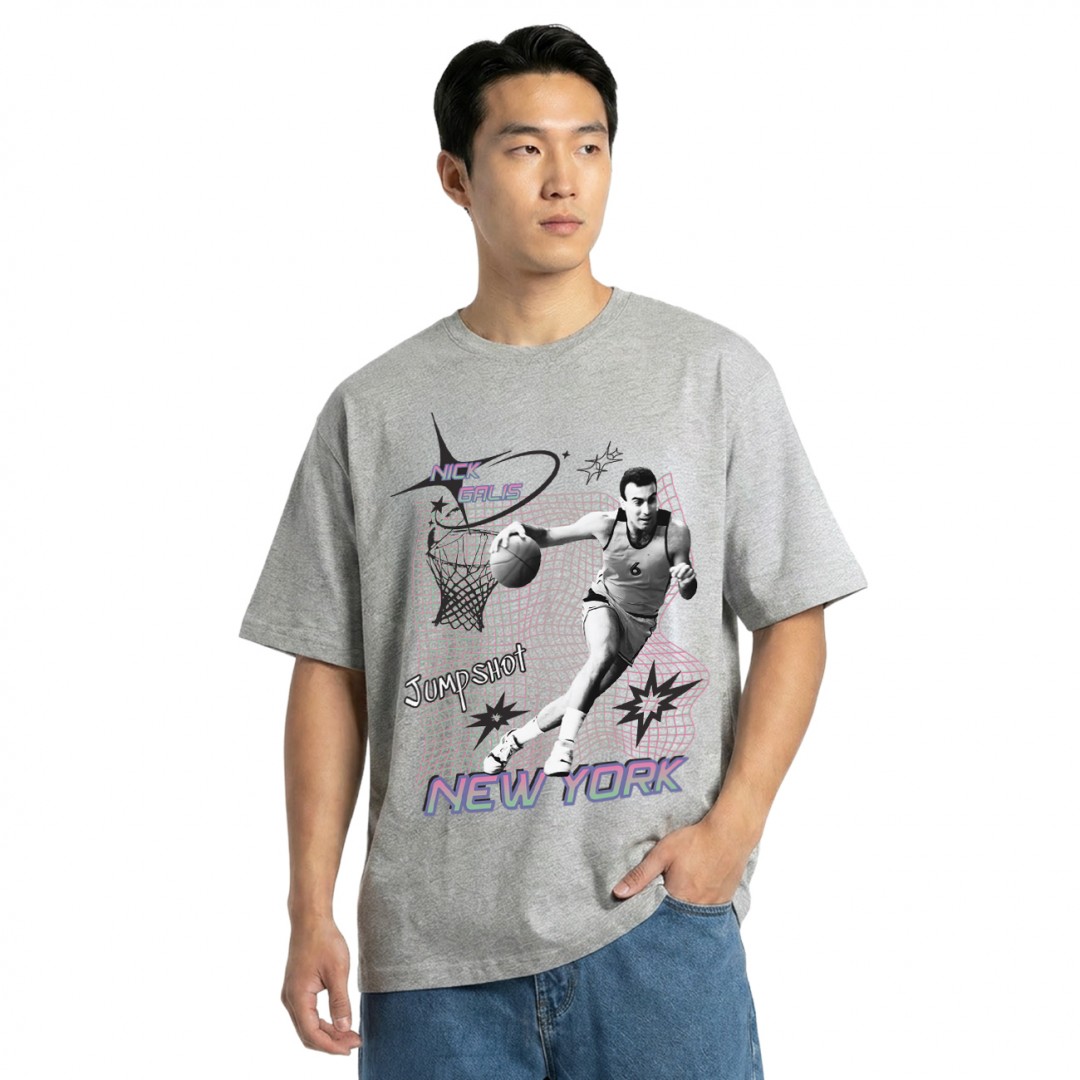 NICK GALIS 126NGMSS-4016-LIGHT GREY MELANGE Grey