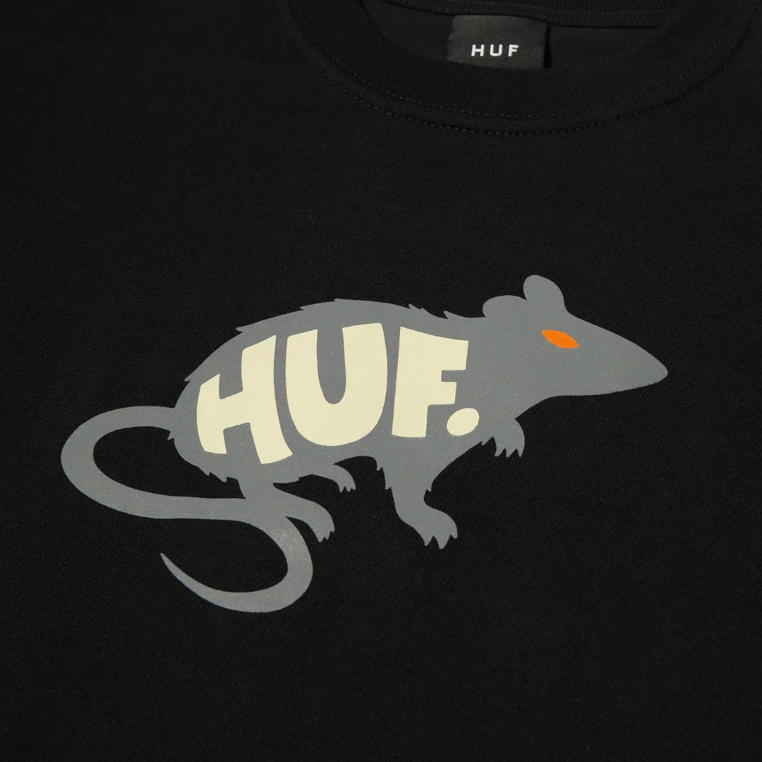 HUF MANS BEST FRIEND S/S TEE TS02183-BLACK Μαύρο