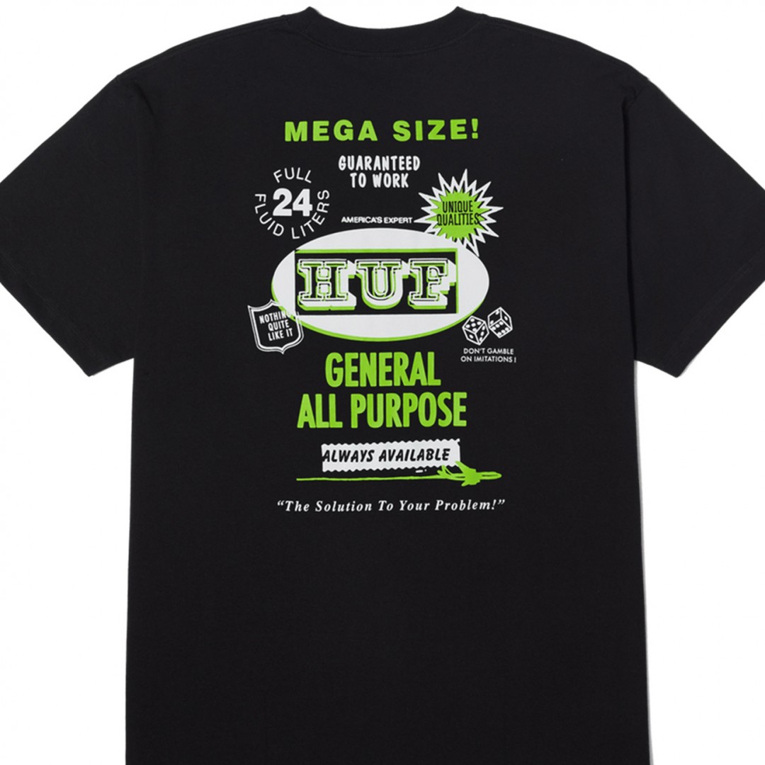 HUF ALL PURPOSE S/S TEE TS02292-BLACK Μαύρο