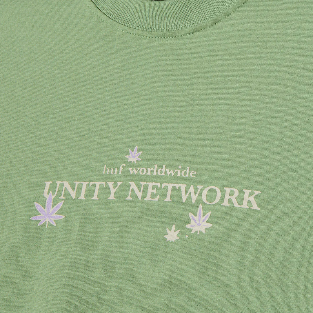 HUF UNITY NETWORK S/S TEE TS02416-BASIL Πράσινο