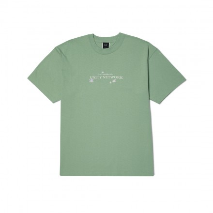 HUF UNITY NETWORK S/S TEE TS02416-BASIL Πράσινο