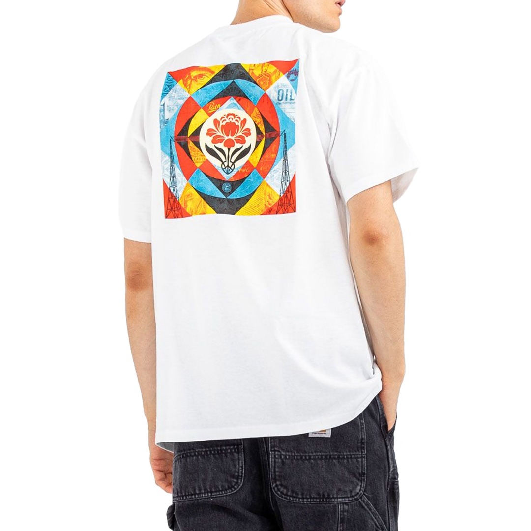 OBEY GEOMETRIC POWER CANVAS 165263938-WHT Λευκό