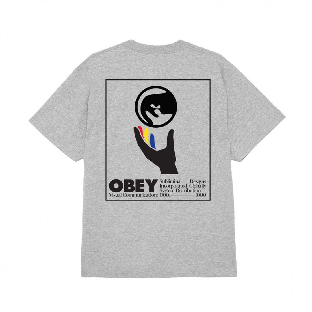 OBEY GLOBAL SYSTEMS TEE 165264303-HEA Grey