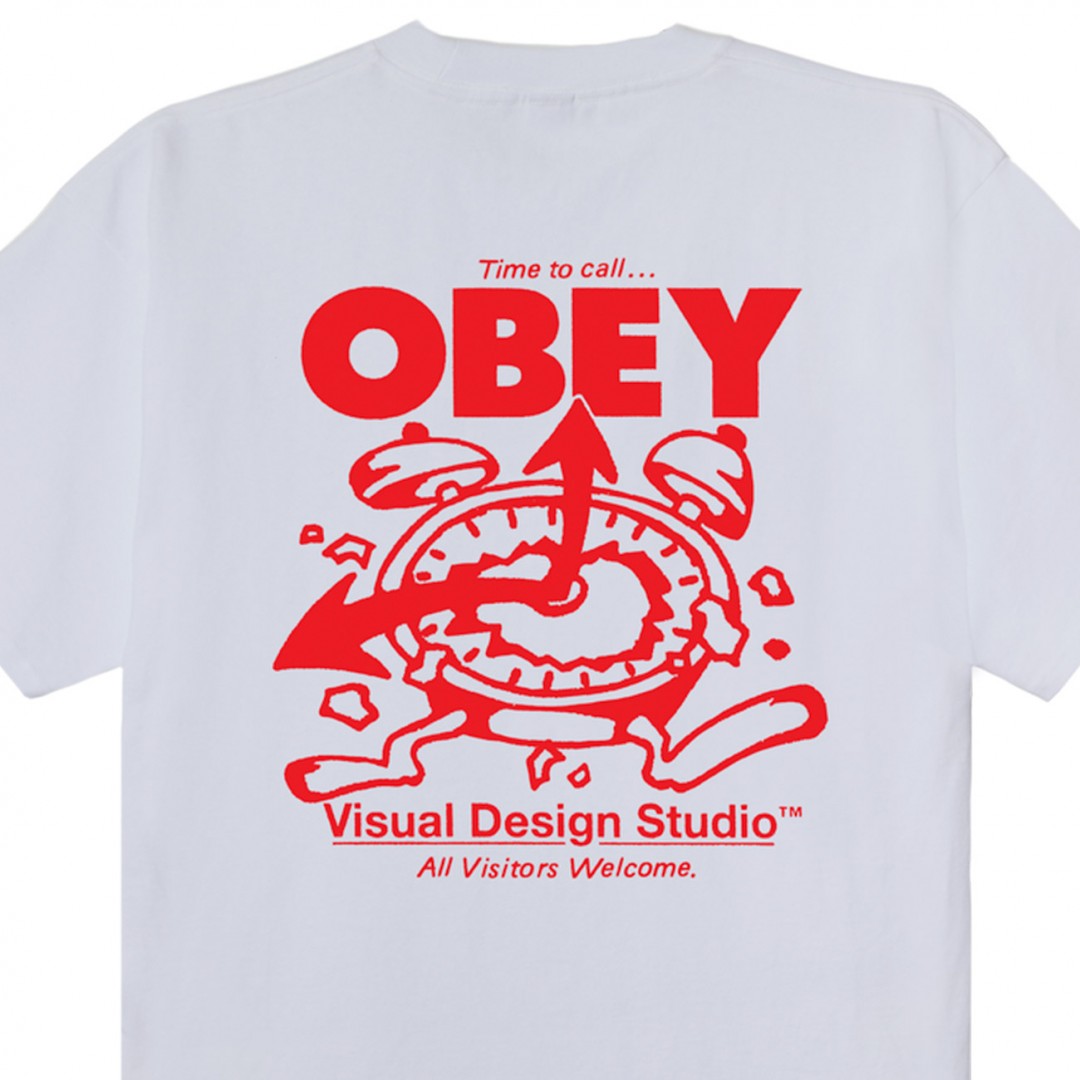 OBEY TIME TO CALL TEE 168024321-WHT Λευκό