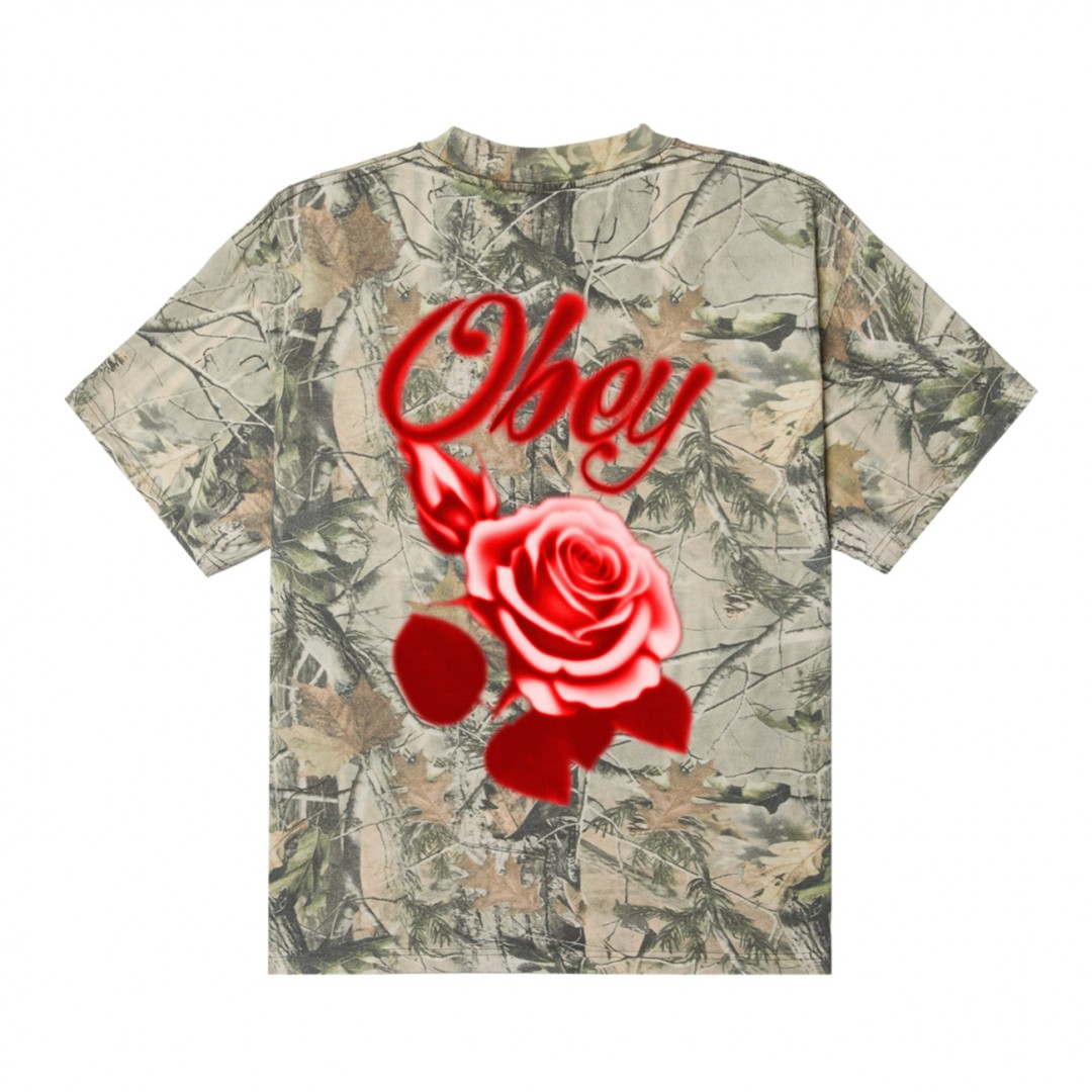 OBEY AIRBRUSHED ROSE TEE 168024324-CAM Colorful