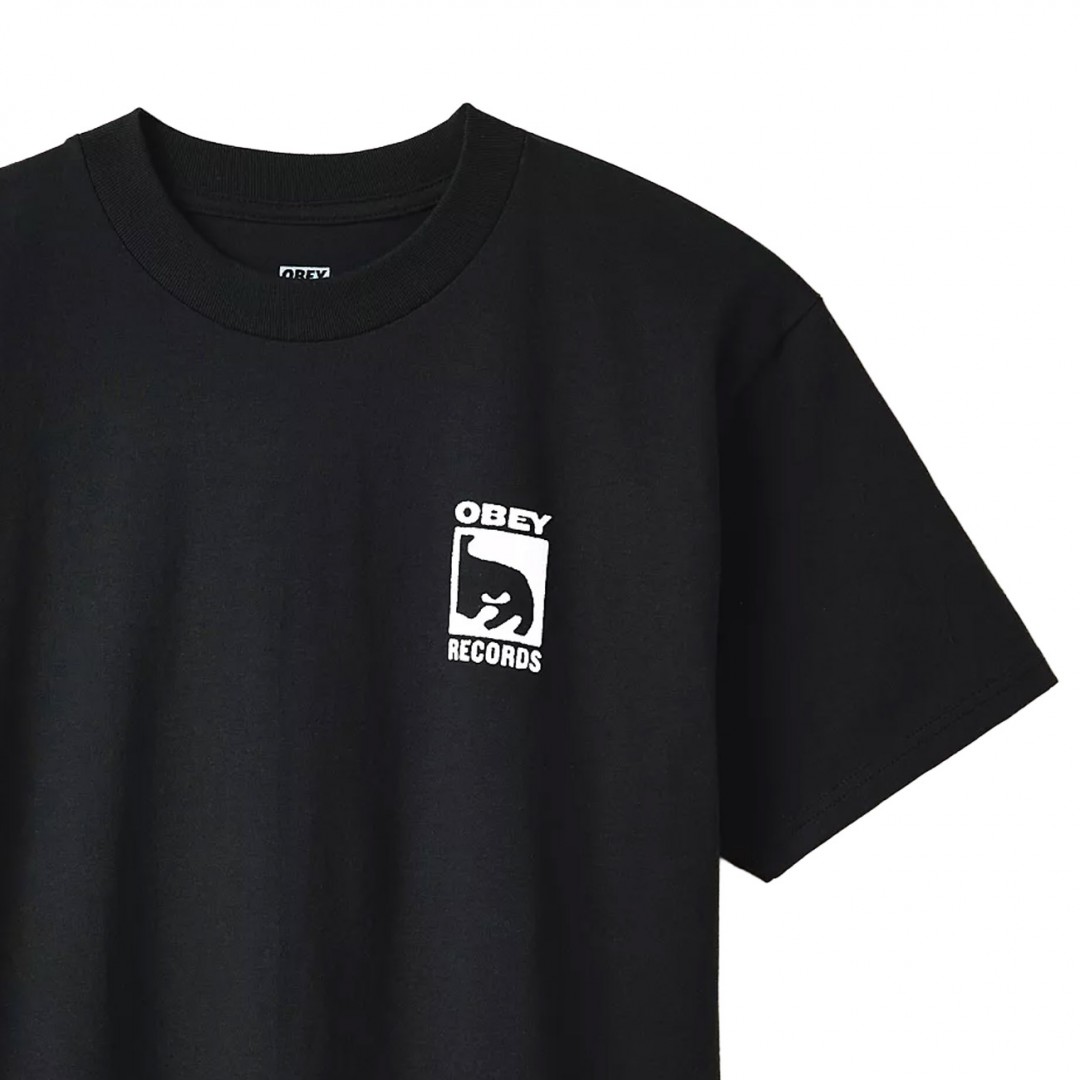 OBEY COME LOSE YOUR HEARING TEE 165264354-VBL Μαύρο