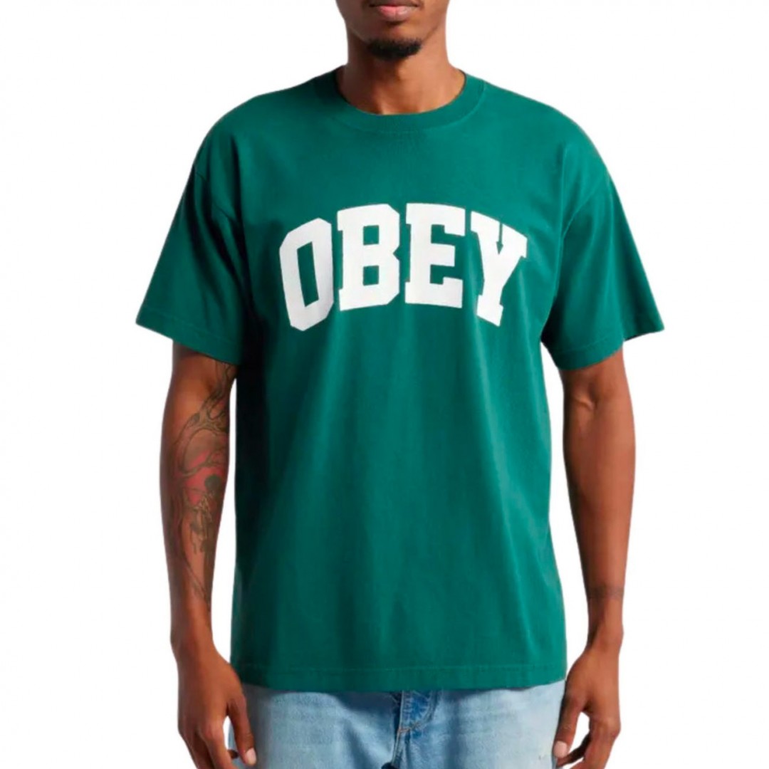 OBEY COLLEGIATE TEE 166913941-RFR Green