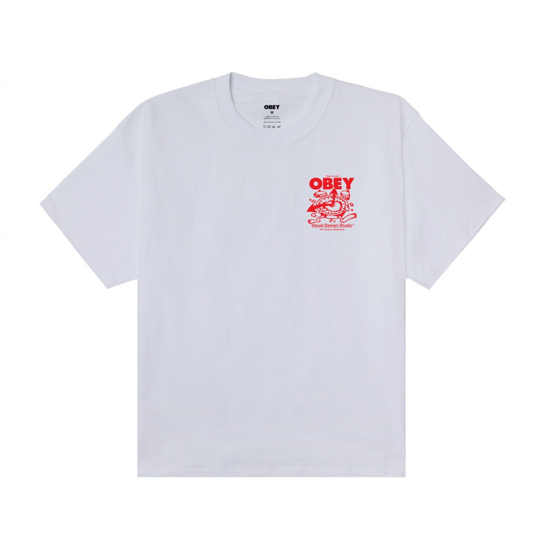 OBEY TIME TO CALL TEE 168024321-WHT Λευκό
