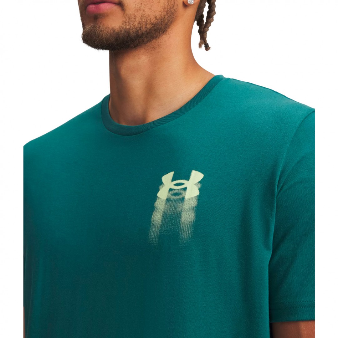 UNDER ARMOUR M BLUR LOGO SS 6009245-338 Πετρόλ
