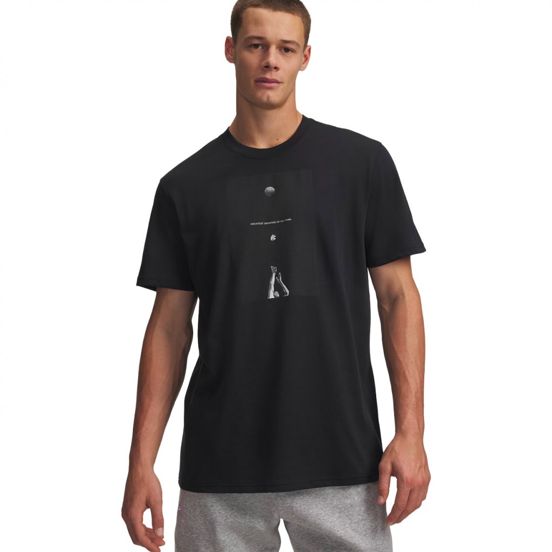 UNDER ARMOUR CURRY GREATEST SHOOTER TEE 6009781-001 Μαύρο