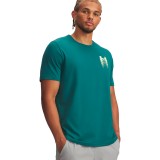 UNDER ARMOUR M BLUR LOGO SS 6009245-338 Πετρόλ Εικόνα 