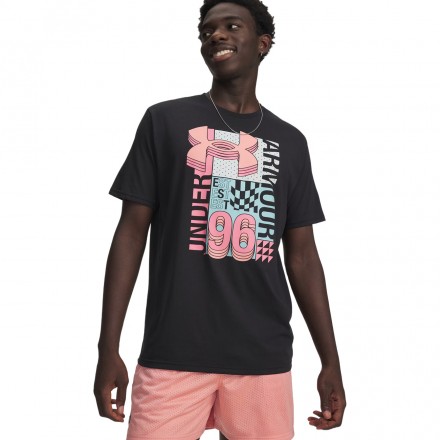 UNDER ARMOUR M LOGO COLLAGE SS 6009244-001 Μαύρο