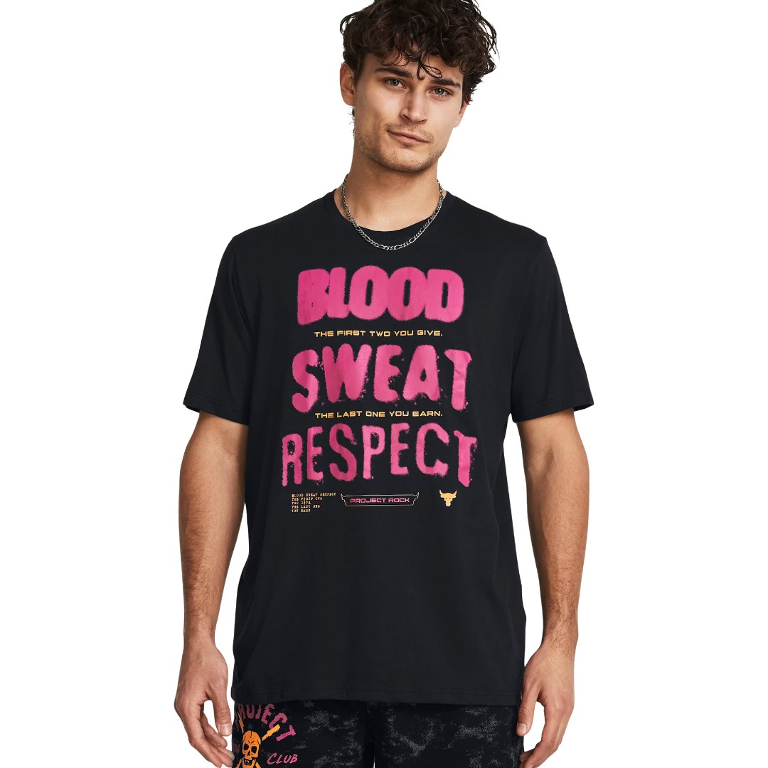 UNDER ARMOUR PJT RCK BSR GRAPHIC SS 1383304-001 Μαύρο
