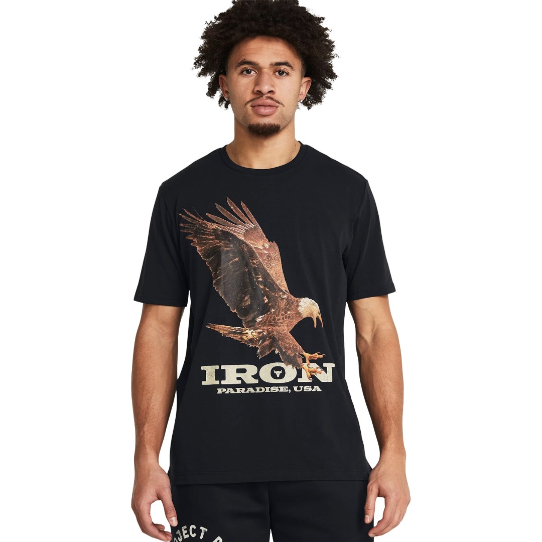 UNDER ARMOUR PJT RCK EAGLE GRAPHIC SS 1383224-001 Μαύρο