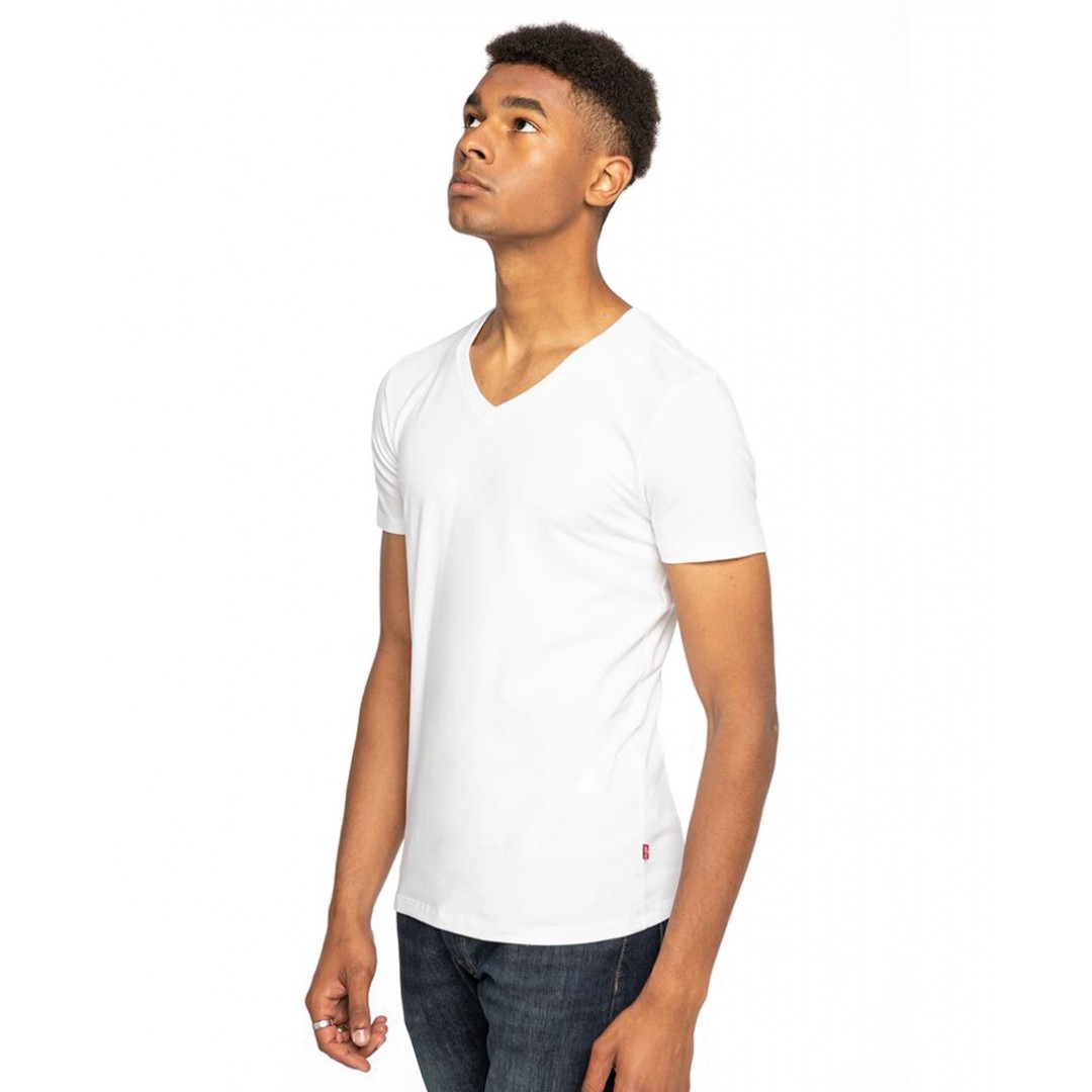 LEVI'S MEN V-NECK 2P 37152-0004-WHITE White