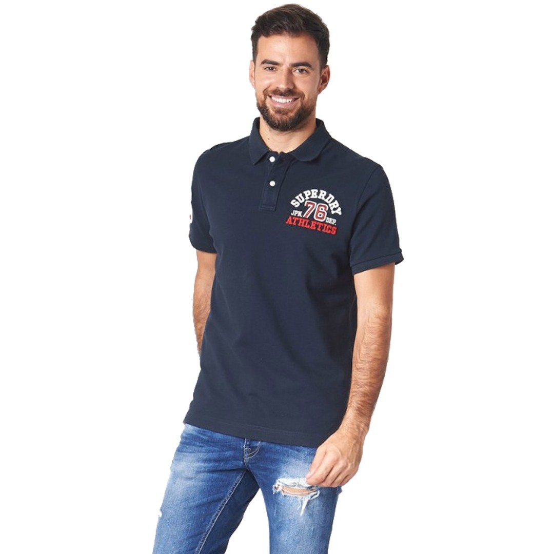 SUPERDRY D1 CLASSIC SUPERSTATE S/S POLO M1110008A-98T Μπλε
