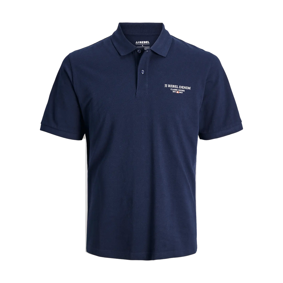 JJ REBEL PRINT POLO SS 12274160-4713024 Μπλε