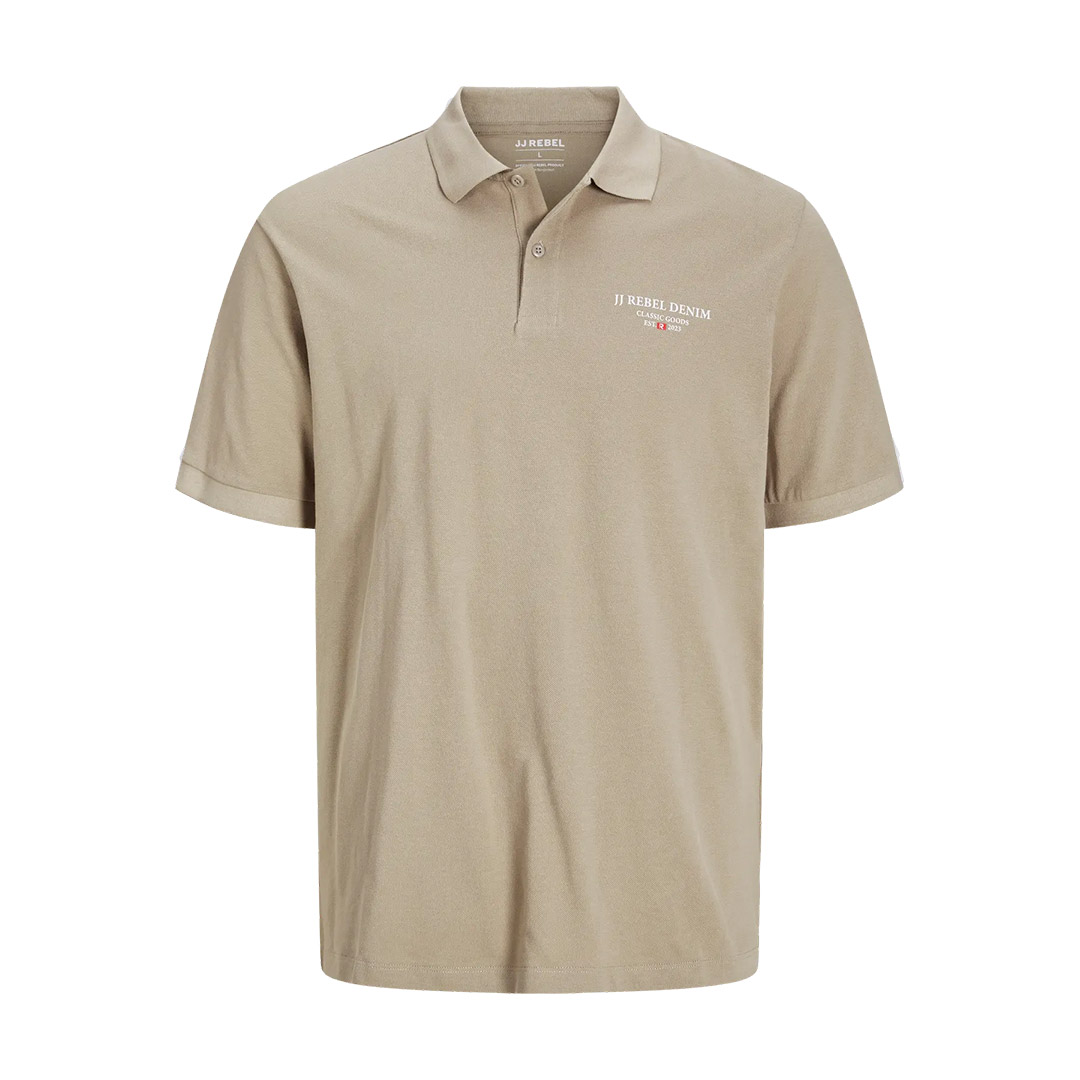 JJ REBEL PRINT POLO SS 12274160-4713025 Μπέζ
