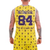 BEE UNUSUAL "THIS BEE IS ALWAYS HIGH" BASKETBALL JERSEY TOP AT-232405-YELLOW Yellow Image 0