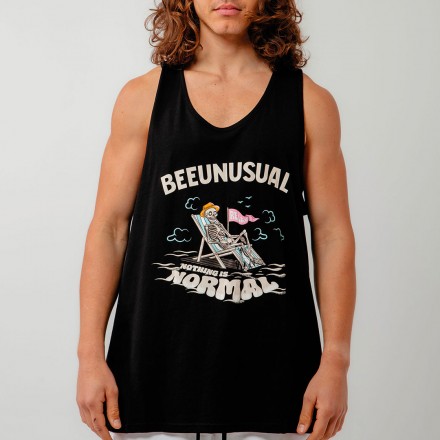 BEE UNUSUAL RELAX TANK TOP AT-251368-BLACK Black