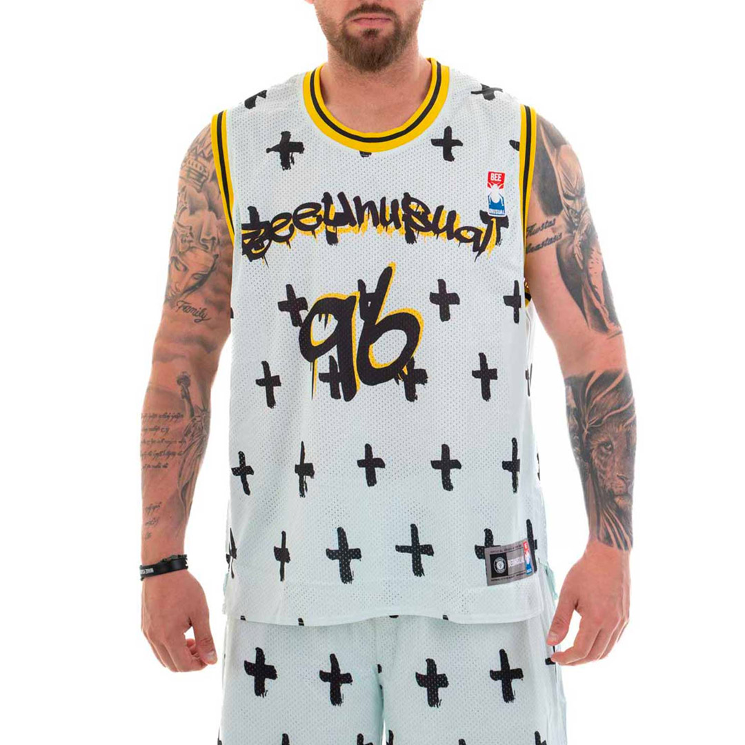 BEE UNUSUAL "TRUST NO LOVE 96" BASKETBALL JERSEY TOP AT-232403-WHITE Λευκό
