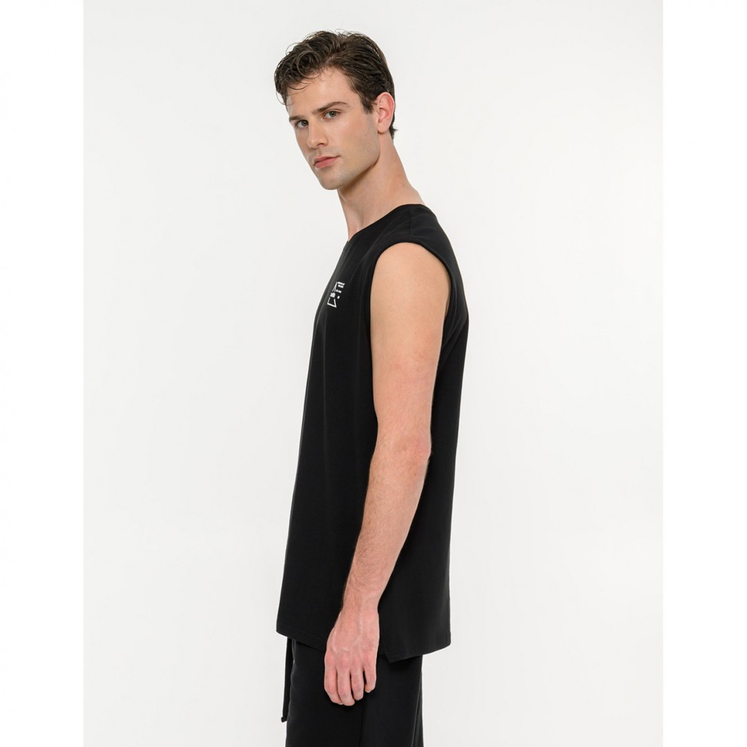 BODYTALK GEOMETRY SLEEVELESS TANK RELAXED 1261-957023-00100 Μαύρο