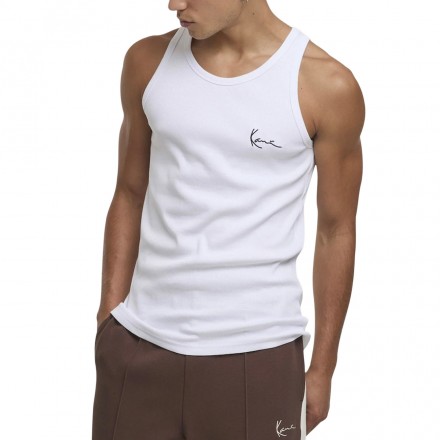 KARL KANI SIGNATURE RIB TANK TOP KM261-001-1-WHITE Λευκό