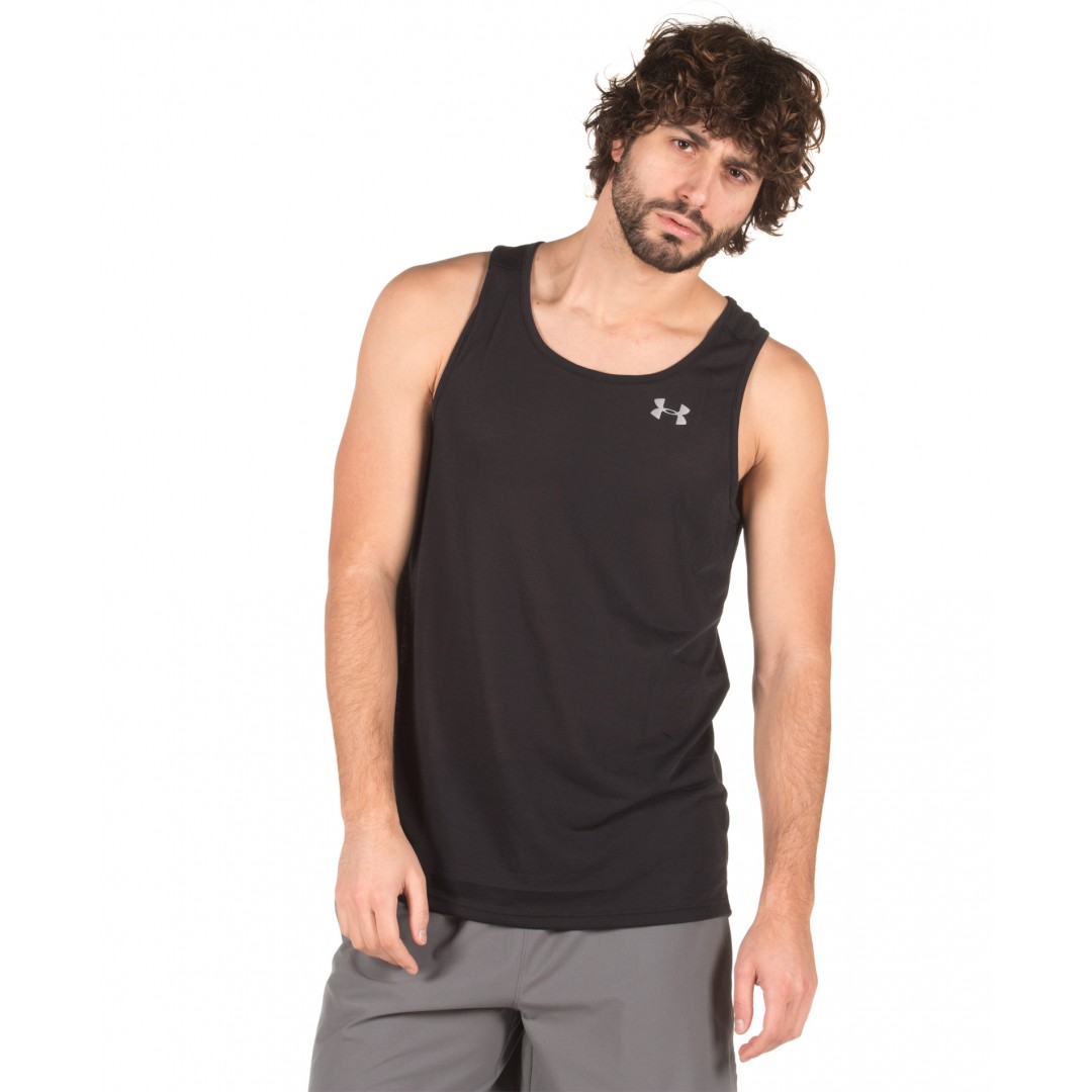 UNDER ARMOUR THREADBORNE STREAKER SINGLET 1271822-001 Black