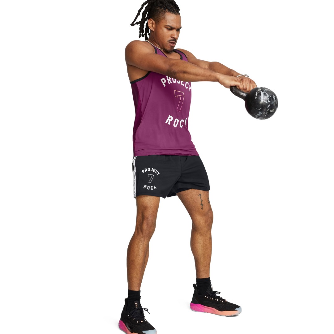 UNDER ARMOUR PROJECT ROCK MESH TANK BOH 1386888-505 Purple