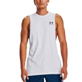 UNDER ARMOUR LEFT CHEST CUT OFF TANK 1329286-100 Λευκό Εικόνα 