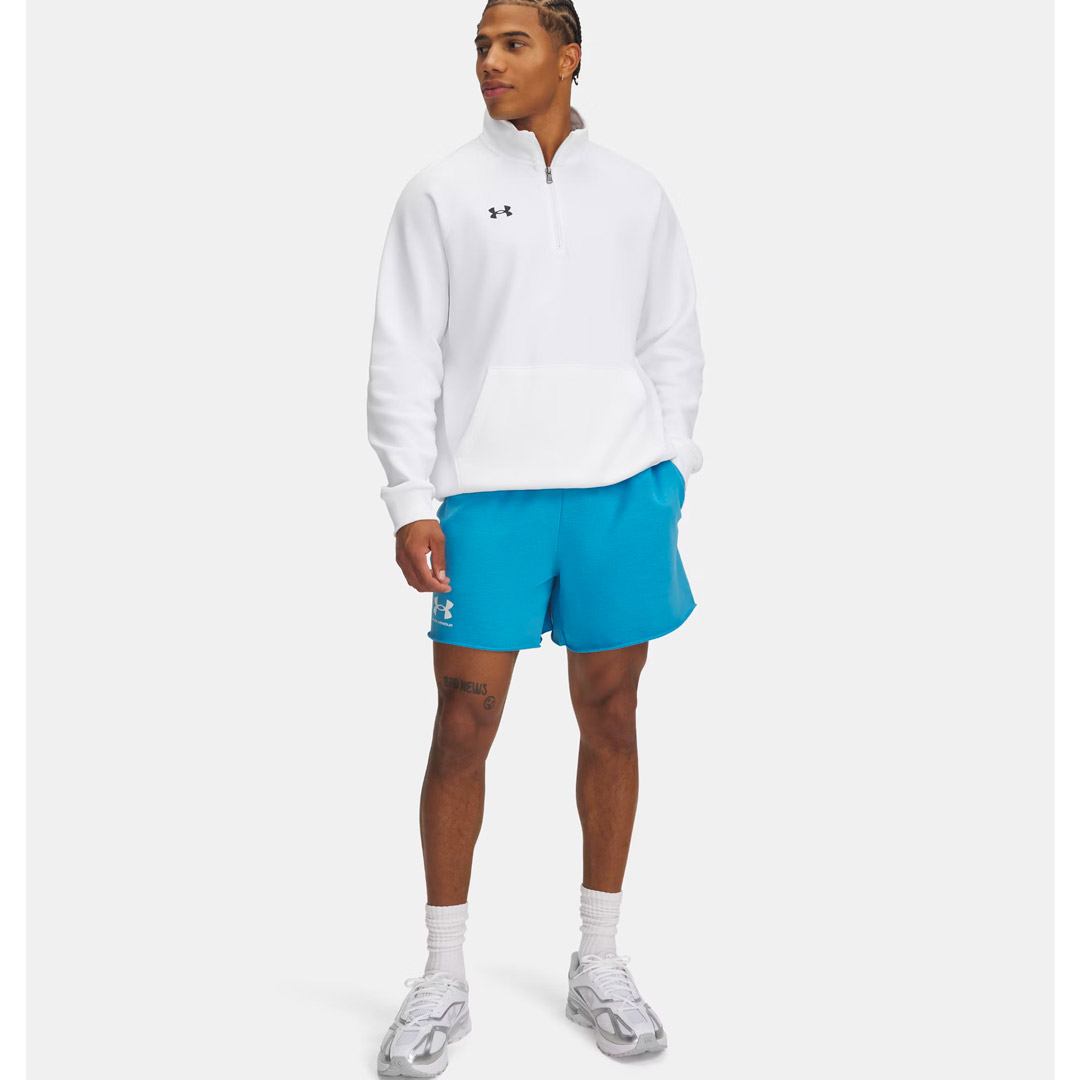 UNDER ARMOUR RIVAL TERRY 6IN SHORT 1382427-452 Petrol