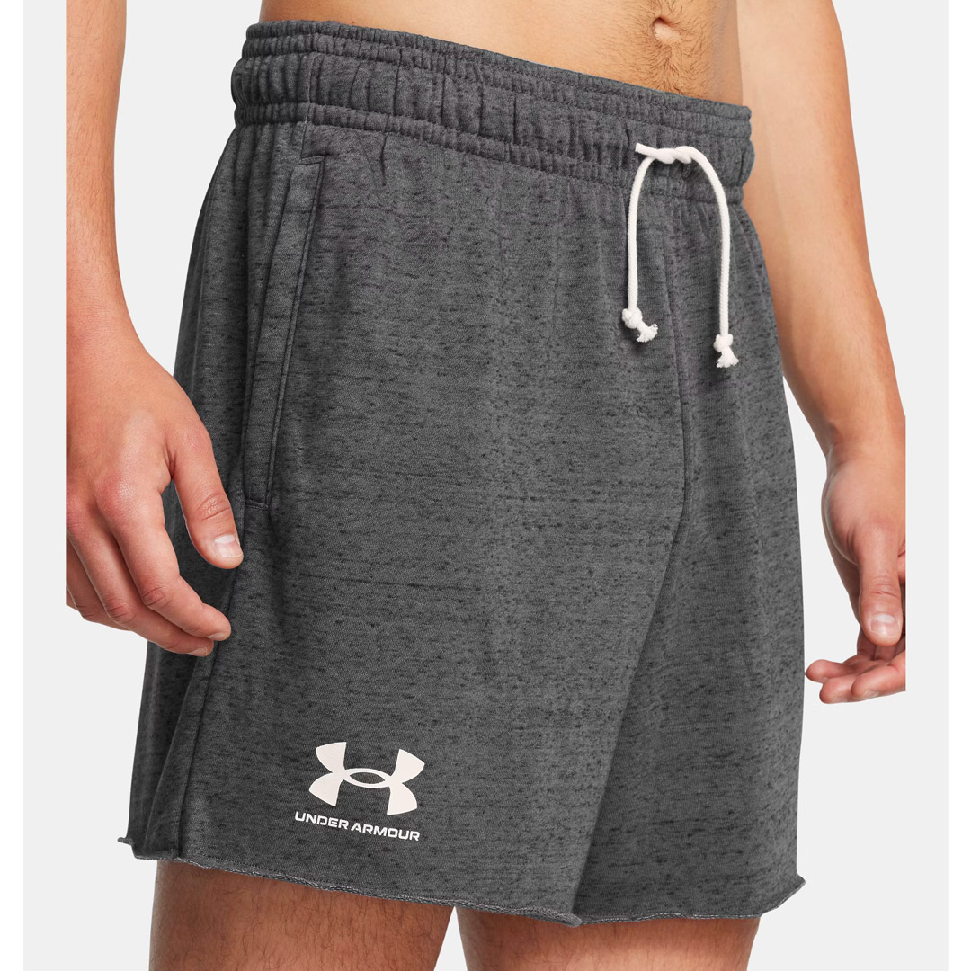 UNDER ARMOUR RIVAL TERRY 6IN SHORT 1382427-025 Coal