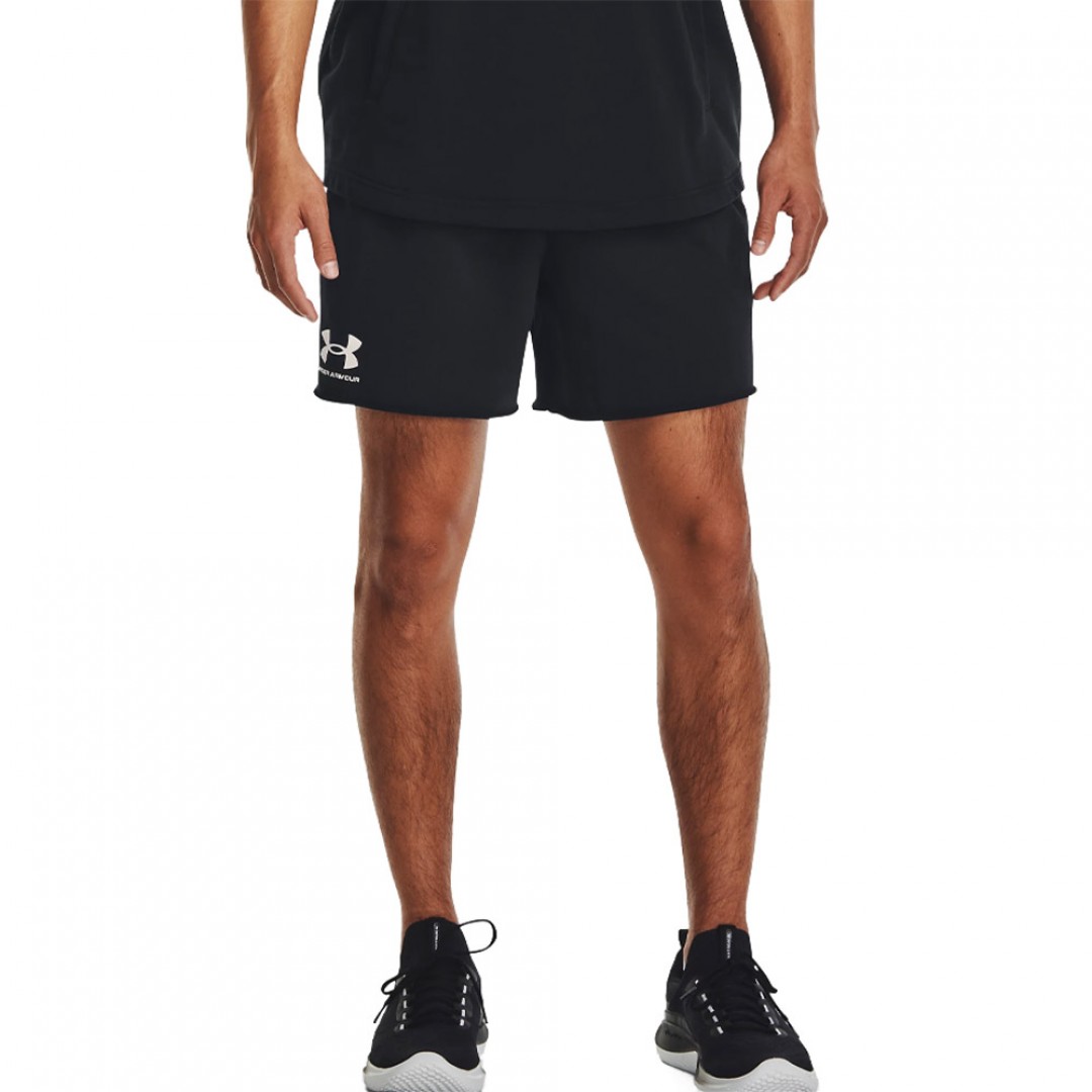 UNDER ARMOUR RIVAL TERRY 6IN SHORT 1382427-001 Black
