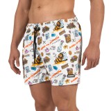 BEE UNUSUAL BUZZED ON FLOWERS SWIM SHORTS OFF WHITE BS-263206-OFF WHITE Εκρού Εικόνα 1