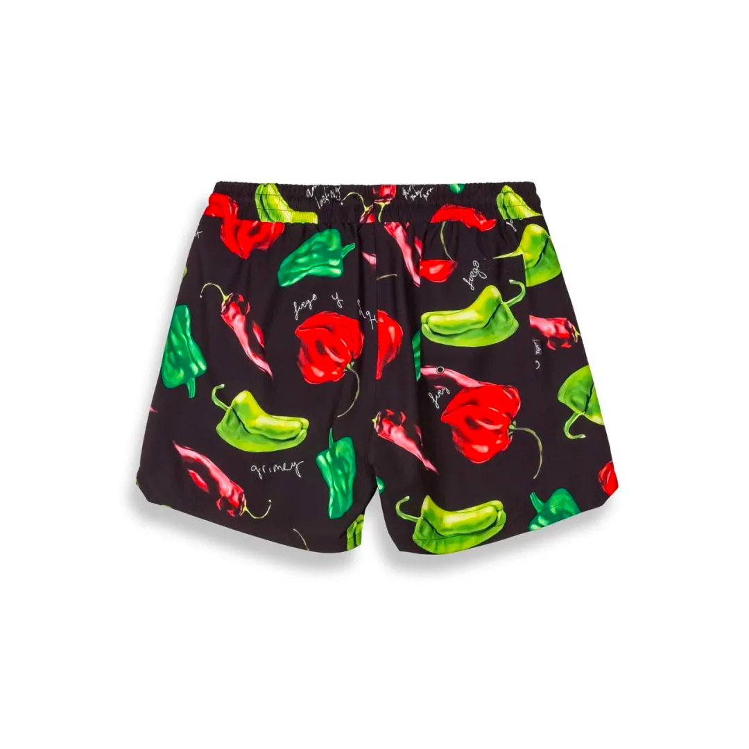 GRIMEY THE RED HOT SWIMMING SHORTS GBS198-BLK Black