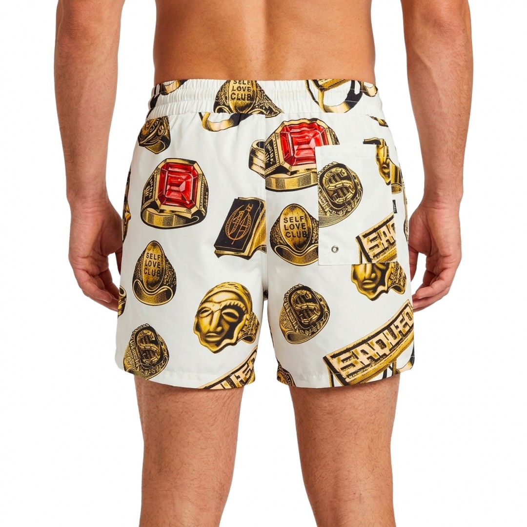 GRIMEY THE OG TOUR SWIMMING SHORTS GBS210-OWHT Εκρού