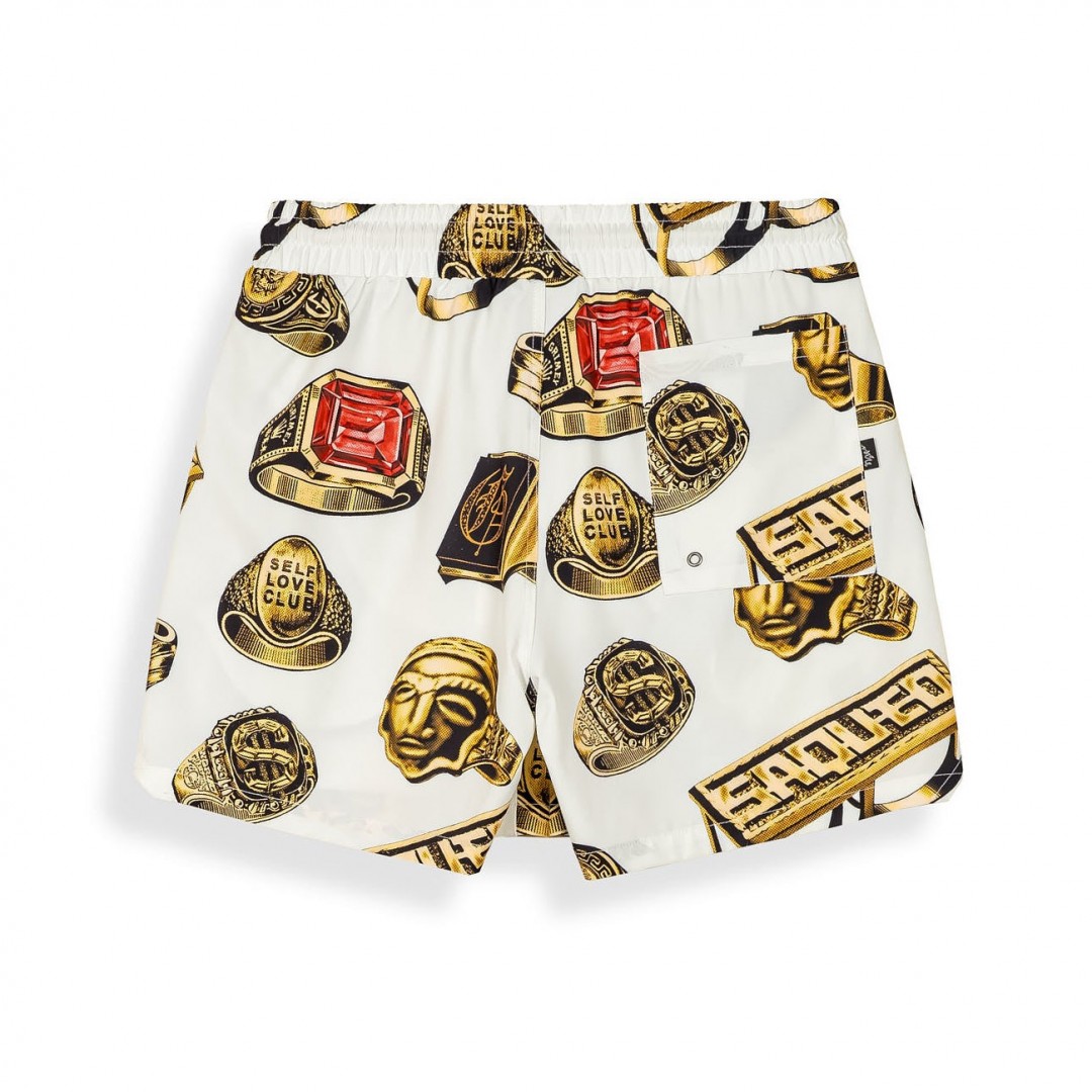 GRIMEY THE OG TOUR SWIMMING SHORTS GBS210-OWHT Εκρού