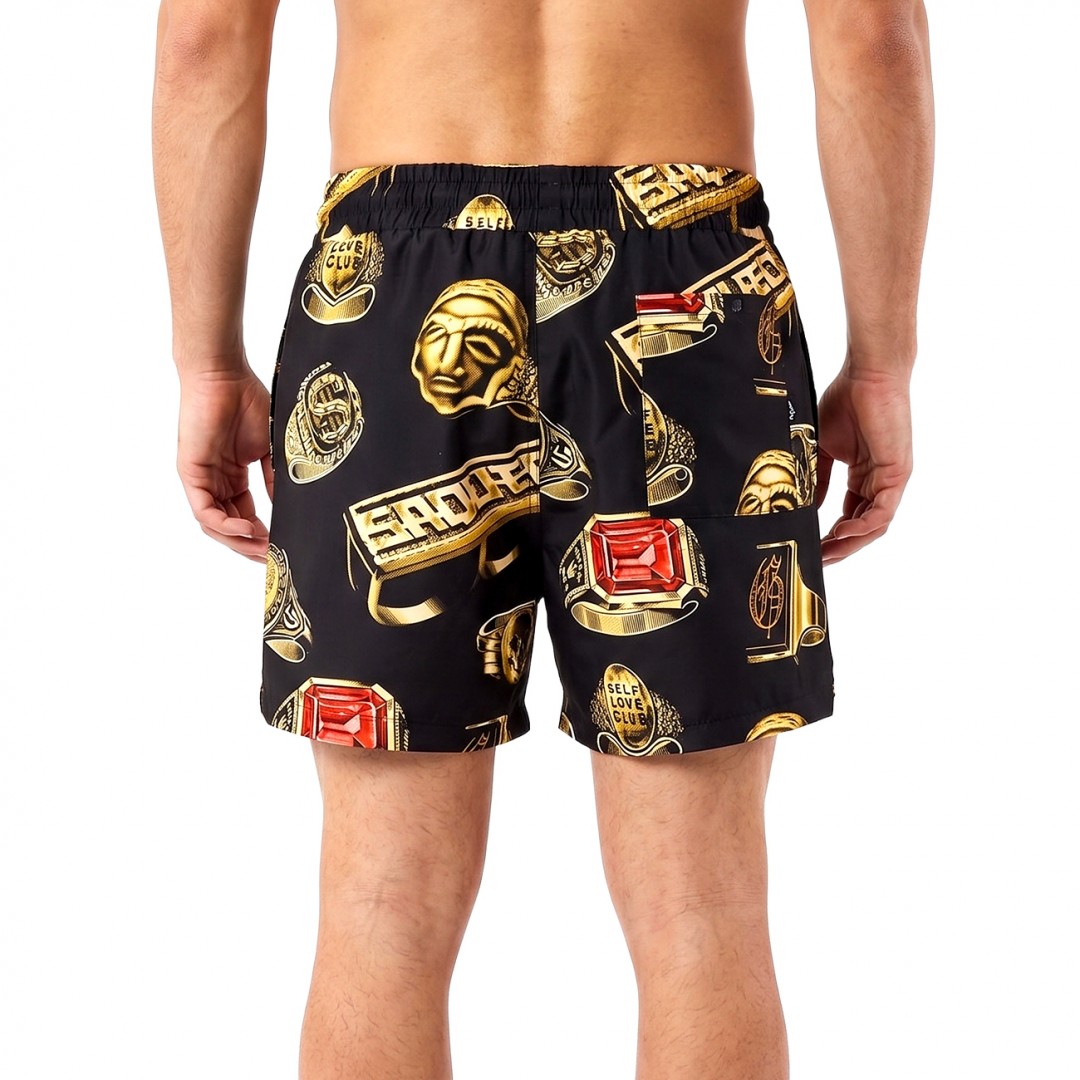 GRIMEY THE OG TOUR SWIMMING SHORTS GBS210-BLK Μαύρο