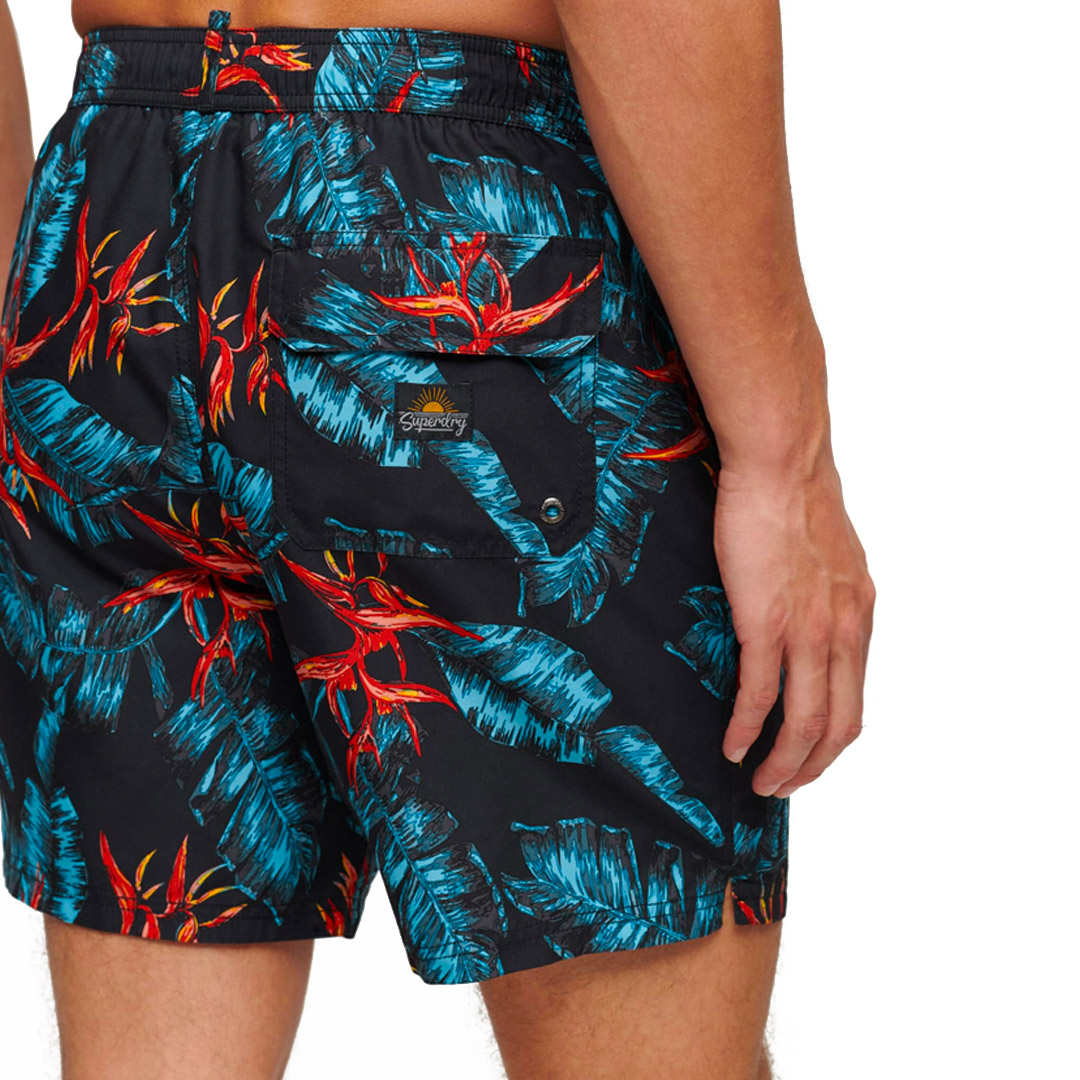 SUPERDRY D3 OVIN HAWAIIAN PRINT 17" SWIM SHORT M3010232A-2BU Blue