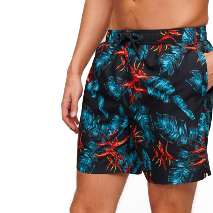 SUPERDRY D3 OVIN HAWAIIAN PRINT 17" SWIM SHORT M3010232A-2BU Μπλε