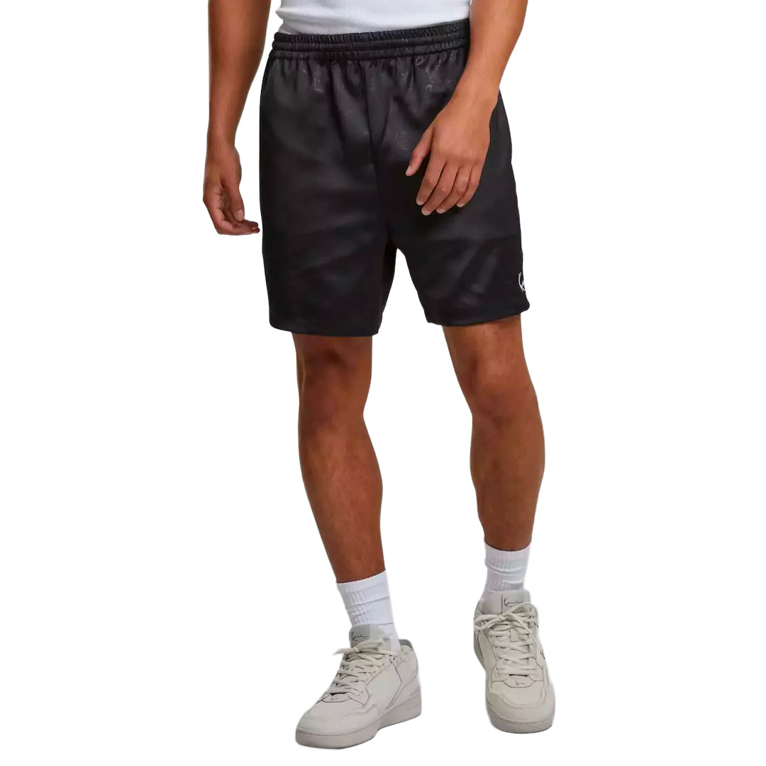 KARL KANI SIGNATURE AOP RESORT SHORTS KM252-010-1-BLACK Μαύρο
