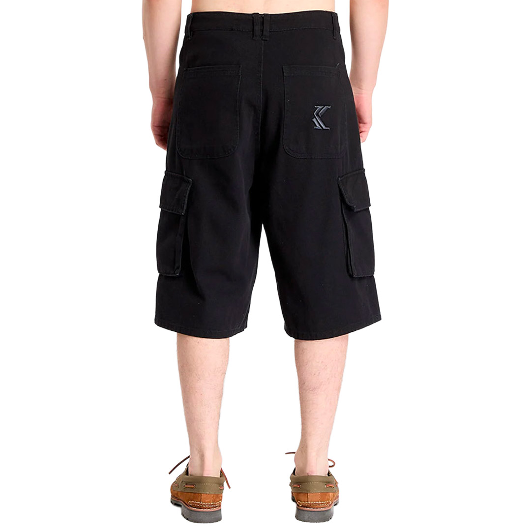 KARL KANI OG BAGGY TWILL SHORTS KM252-021-2-BLACK Μαύρο