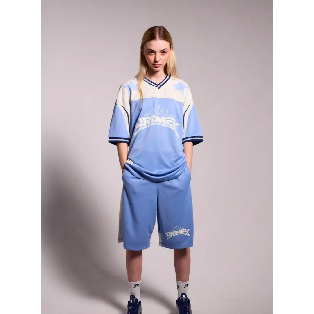 GRIMEY INFAMOUS DEEPER BAGGY SWEAT SHORTS GBSS190-LBLU Σιελ