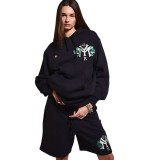 GRIMEY SWEET SCIENCE FRENCH TERRY SWEATSHORTS GFTSS195-BLK Black Image 4