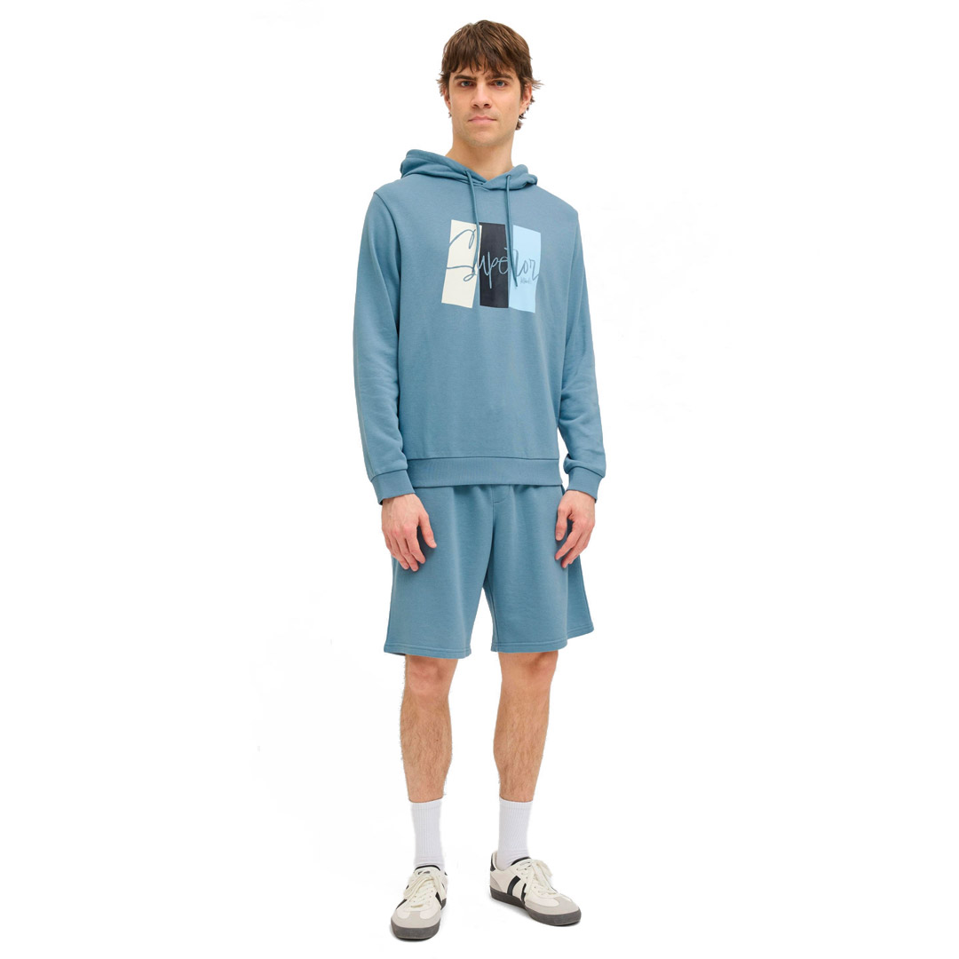 JJ REBEL CARLOS LOOSE ROCKY SWEAT SHORTS 12271121-WINDWARD BLUE Μπλε