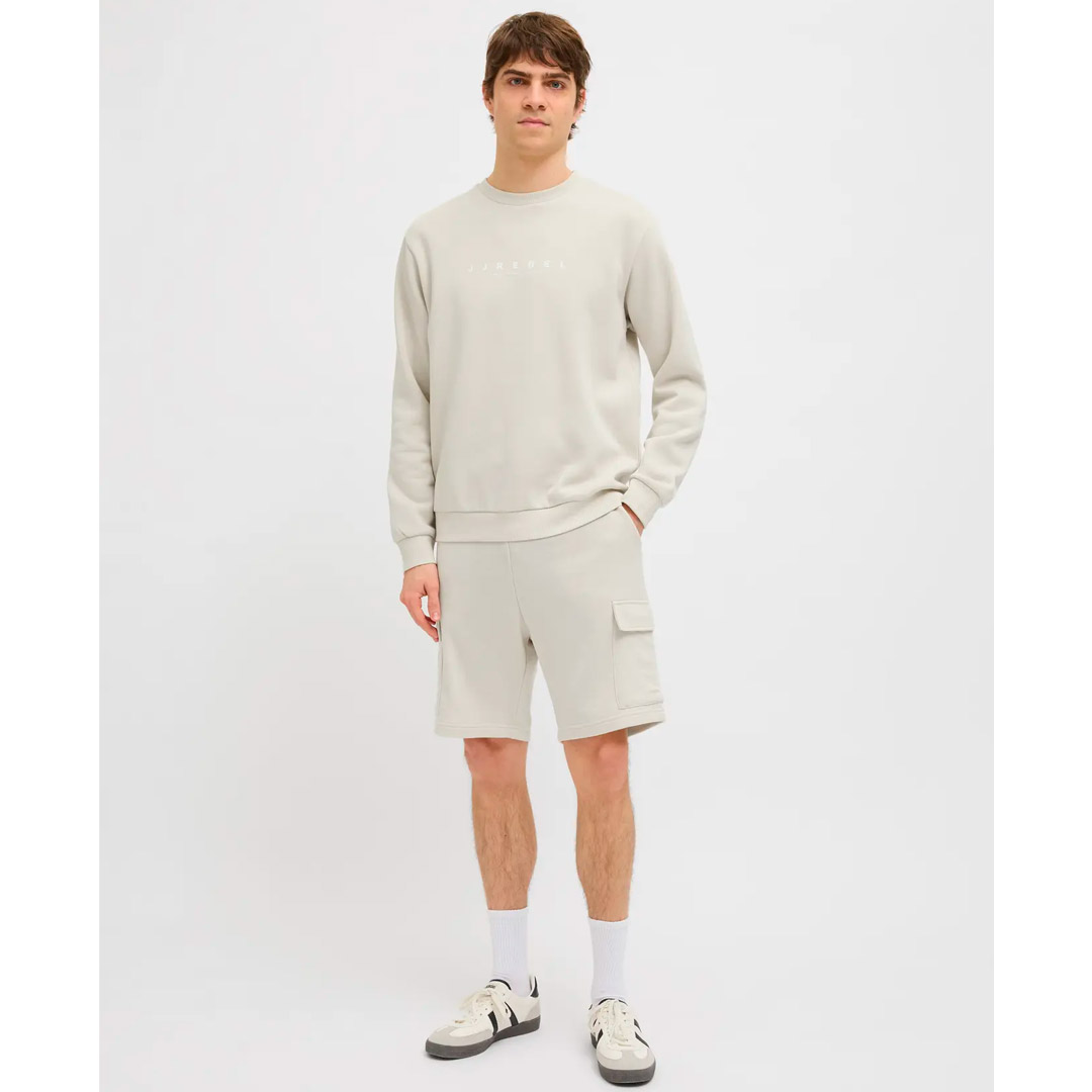 JJ REBEL GORM REG QUEST CARGO SWEAT SHORTS 12271173-MOONBEAM Εκρού