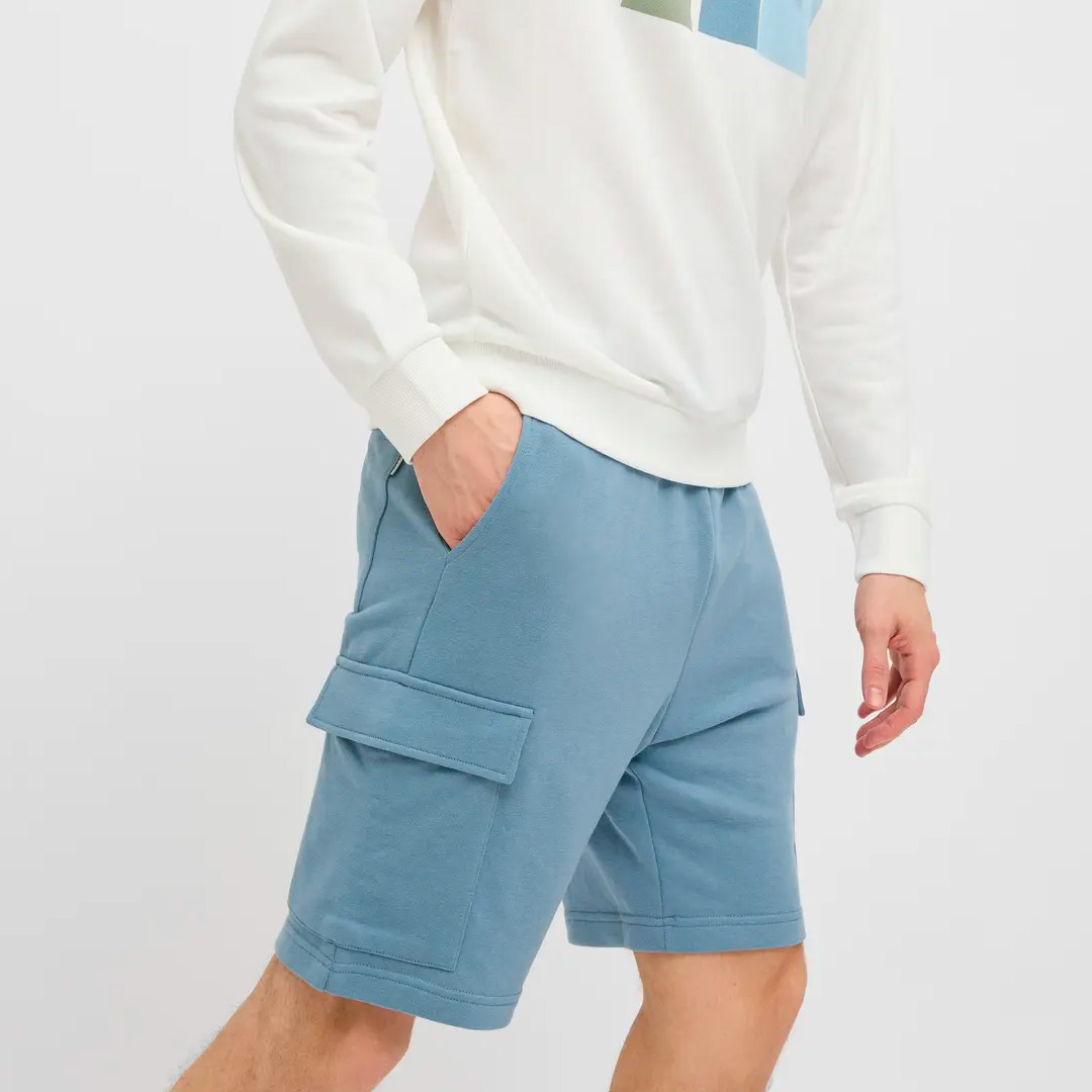 JJ REBEL GORM REG QUEST CARGO SWEAT SHORTS 12271173-WINDWARD BLUE Μπλε