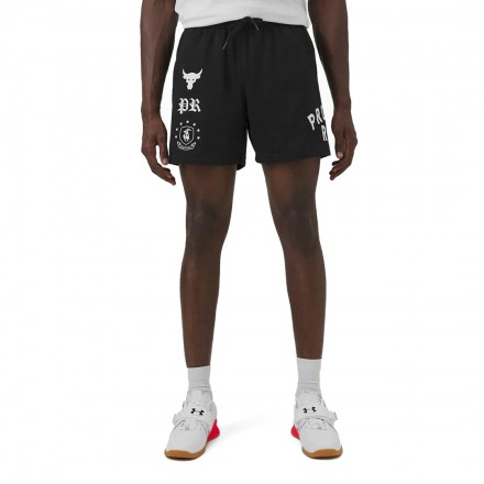 UNDER ARMOUR PROJECT ROCK TERRY FLC SHORT BOH 1386881-001 Μαύρο