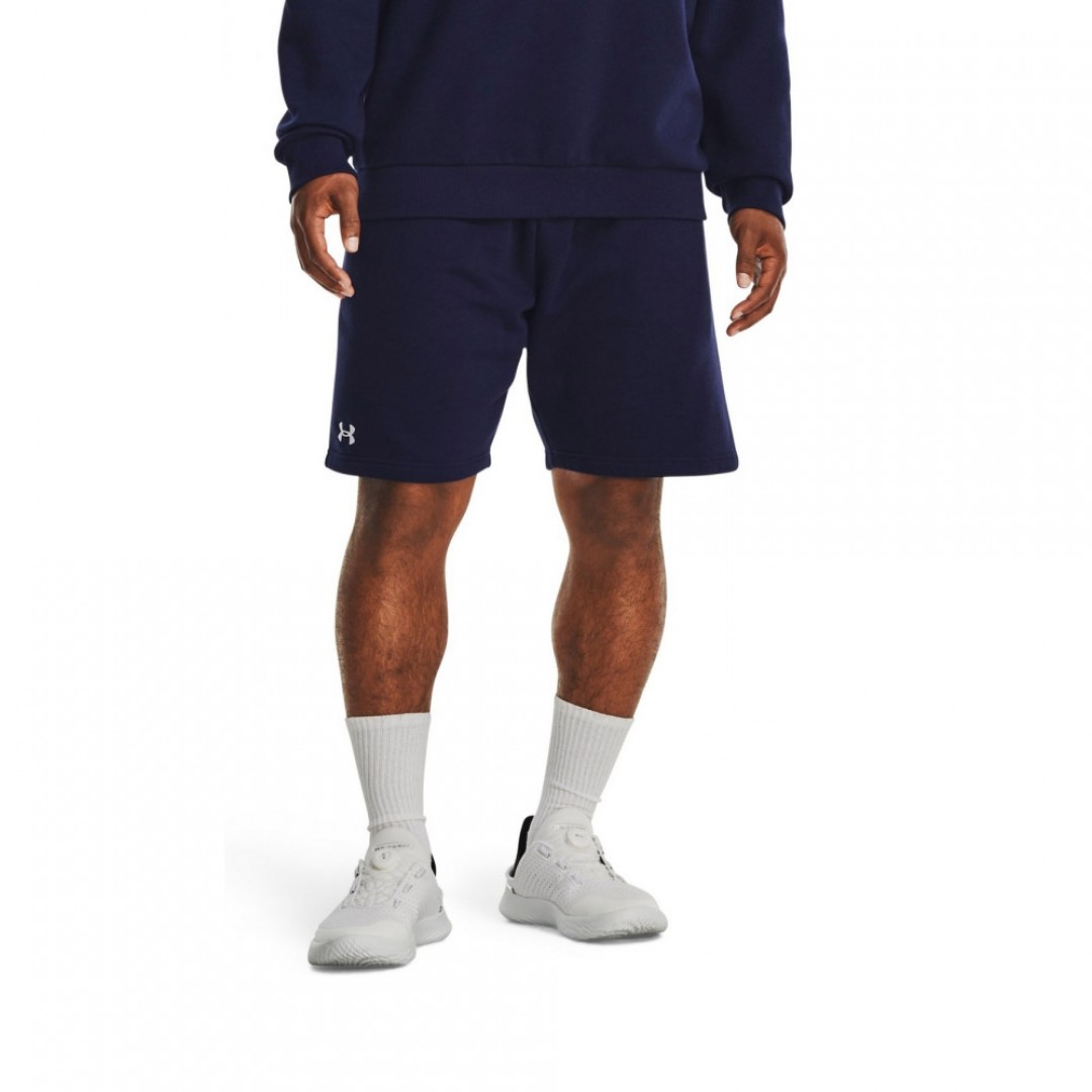 UNDER ARMOUR RIVAL FLEECE SHORTS 1379779-410 Μπλε