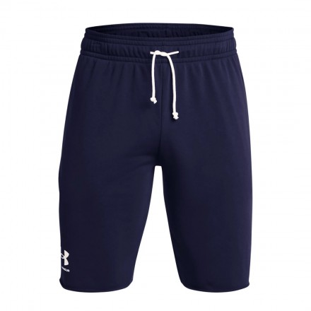 UNDER ARMOUR RIVAL TERRY SHORT 1361631-410 Μπλε